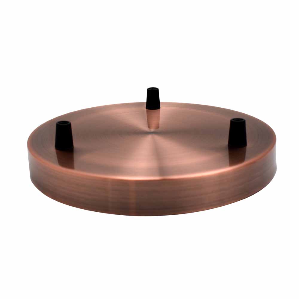 3 Point Ceiling rose 200mm Copper 3