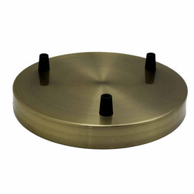 Multi outlet ceiling rose, 3-way outlet Green Brass~2926