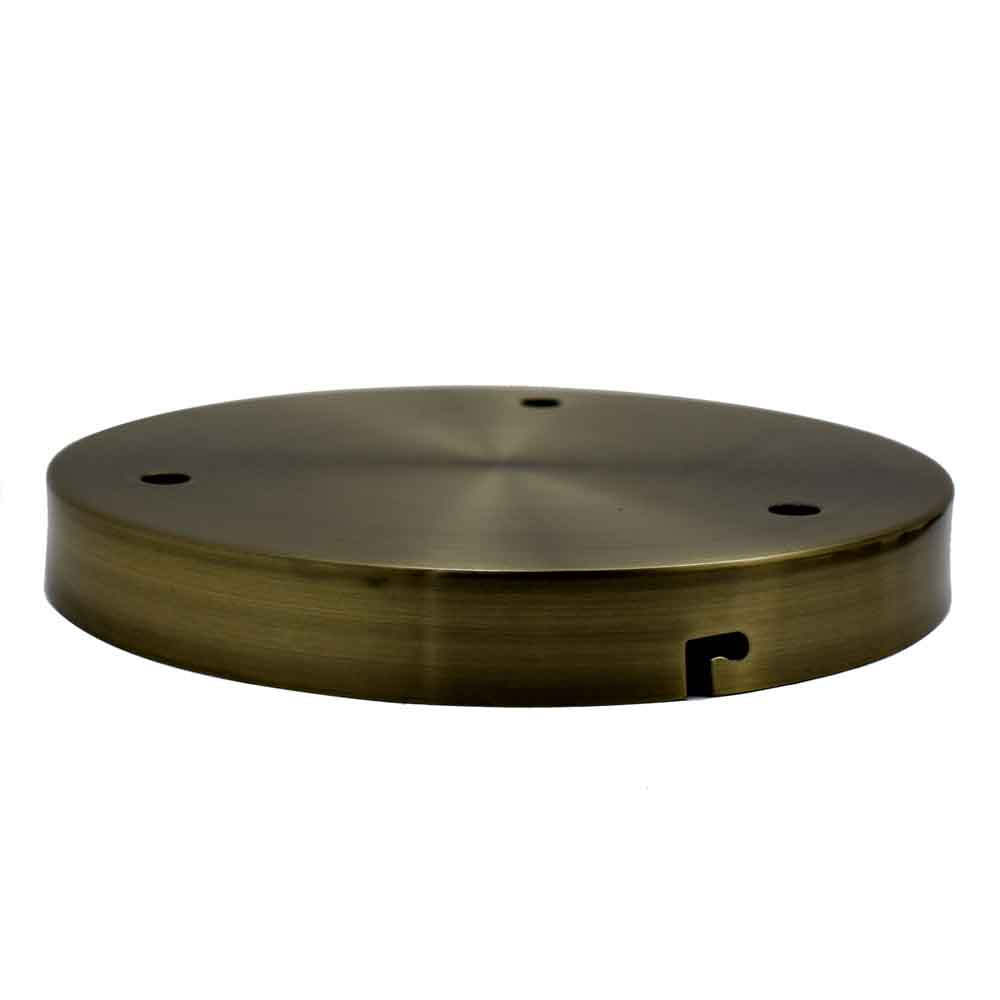 3 Point Ceiling rose 200mm Green Brass 3