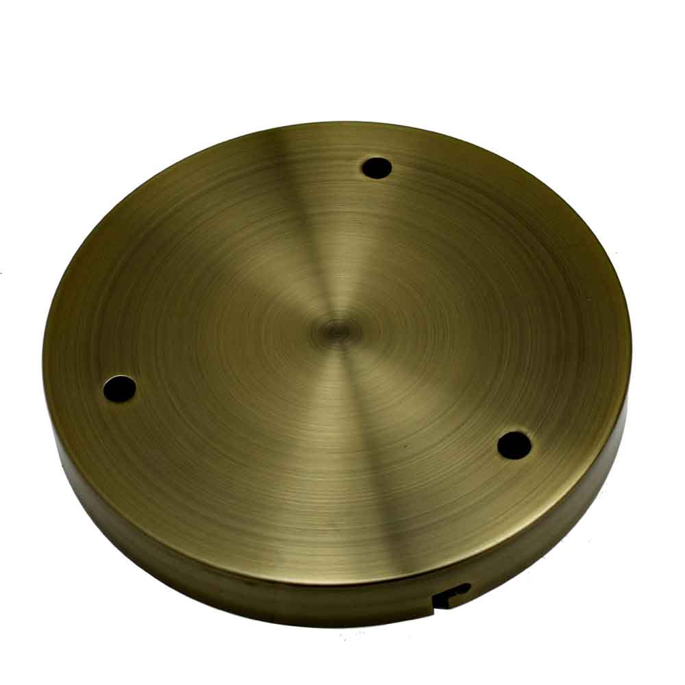 3 Point Ceiling rose 200mm Green Brass 4