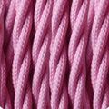 1M/5M/10M Baby Pink 3 Core Twisted Vintage Fabric Cable -0.75mm Flex ~6535