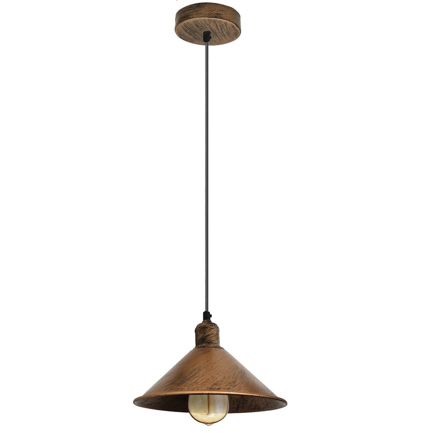 Industrial Retro Vintage Rustic Hanging Ceiling Brushed Lampshade~1170 - LEDSone UK Ltd