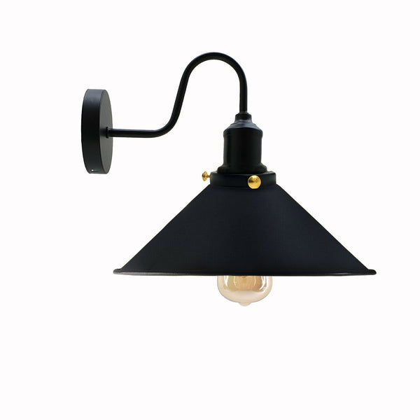 Industrial Wall Lights Indoor Swan Neck Indoor Sconce Meta  ~3391 – Black / Yes