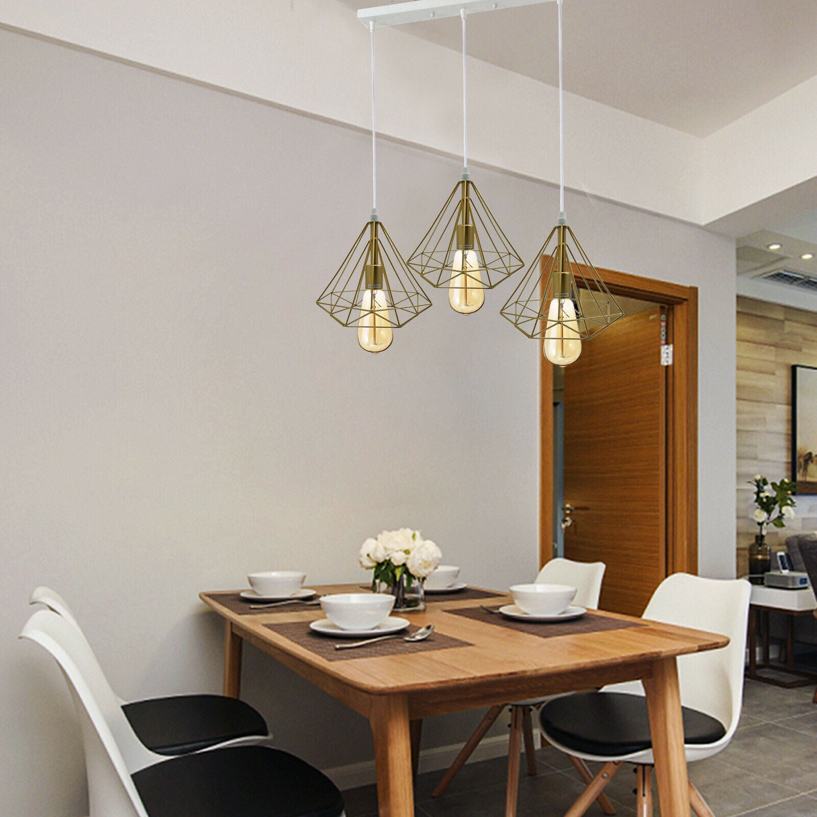 3 head pendant light gold ceiling light geometric lampshade chandelier wire cage pendant lamp modern ceiling lighting dining room pendant lights kitchen island lighting bar ceiling chandelier modern geometric hanging lamp dining room ceiling chandelier kitchen island pendant lights 3 head chandelier E27 ceiling lighting for kitchen wire cage pendant fixture gold ceiling pendant light 3 light hanging lamp