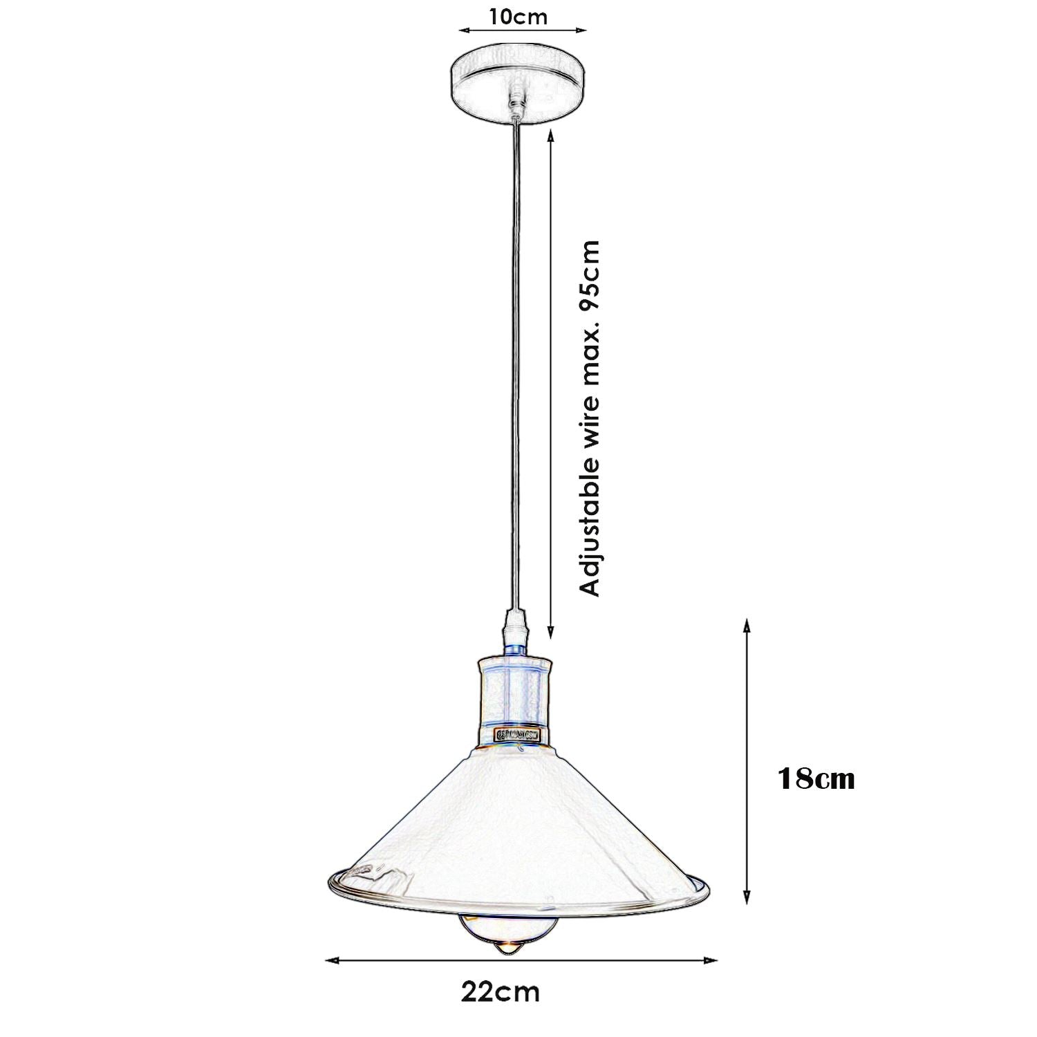 Vintage Industrial Ceiling Pendant Light Retro Loft Style Metal Shade Lamp~1420 - LEDSone UK Ltd