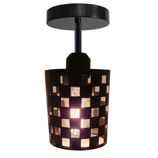 Moderne plafondlamp E27 lamp~1403 – Zwart / Met lamp
