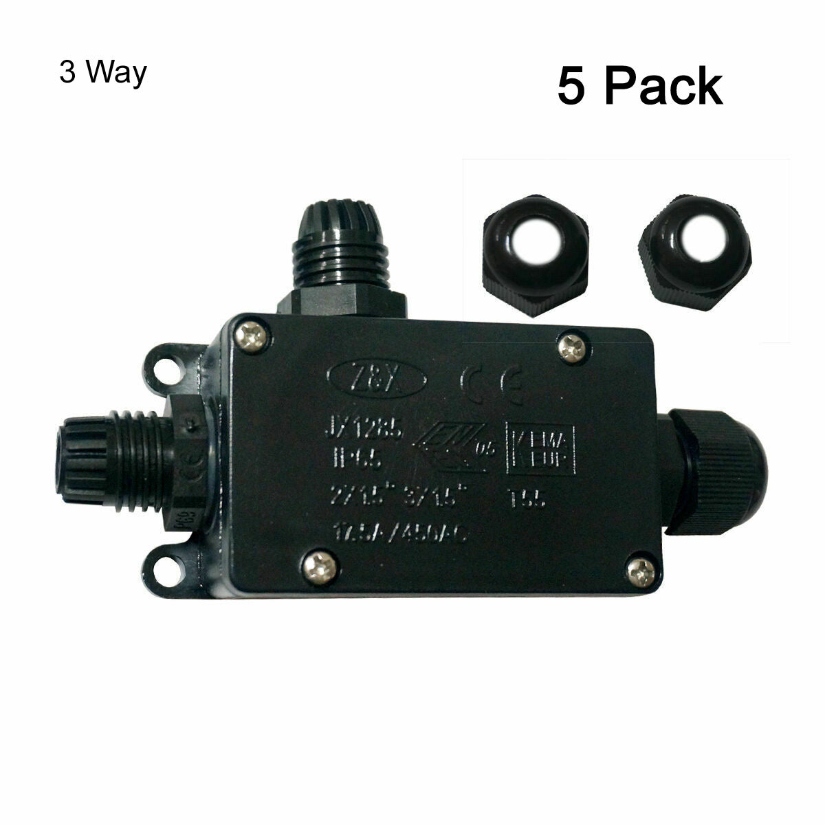 2/3 Way IP65 Waterproof Junction Box Underground Cable Line Protection Connector~1431 - LEDSone UK Ltd
