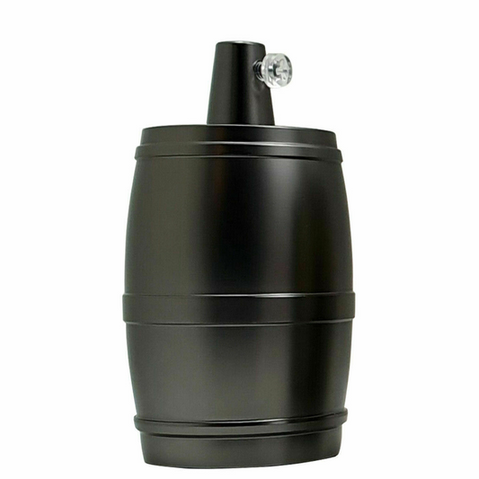 Barrel Holder Matt Black Antique E27 Lamp Holder~2720