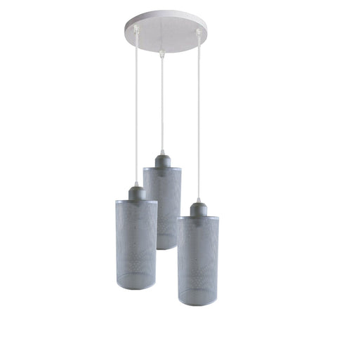Ceiling Rose 3 Way Hanging Pendant Lamp Shade Light Fitting Lighting Kit UK~1188