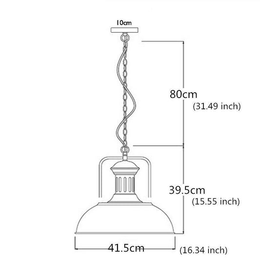 Grey Industrial Metal Ceiling Pendant Shade Modern Hang Retro Pendant Light~3412 - LEDSone UK Ltd