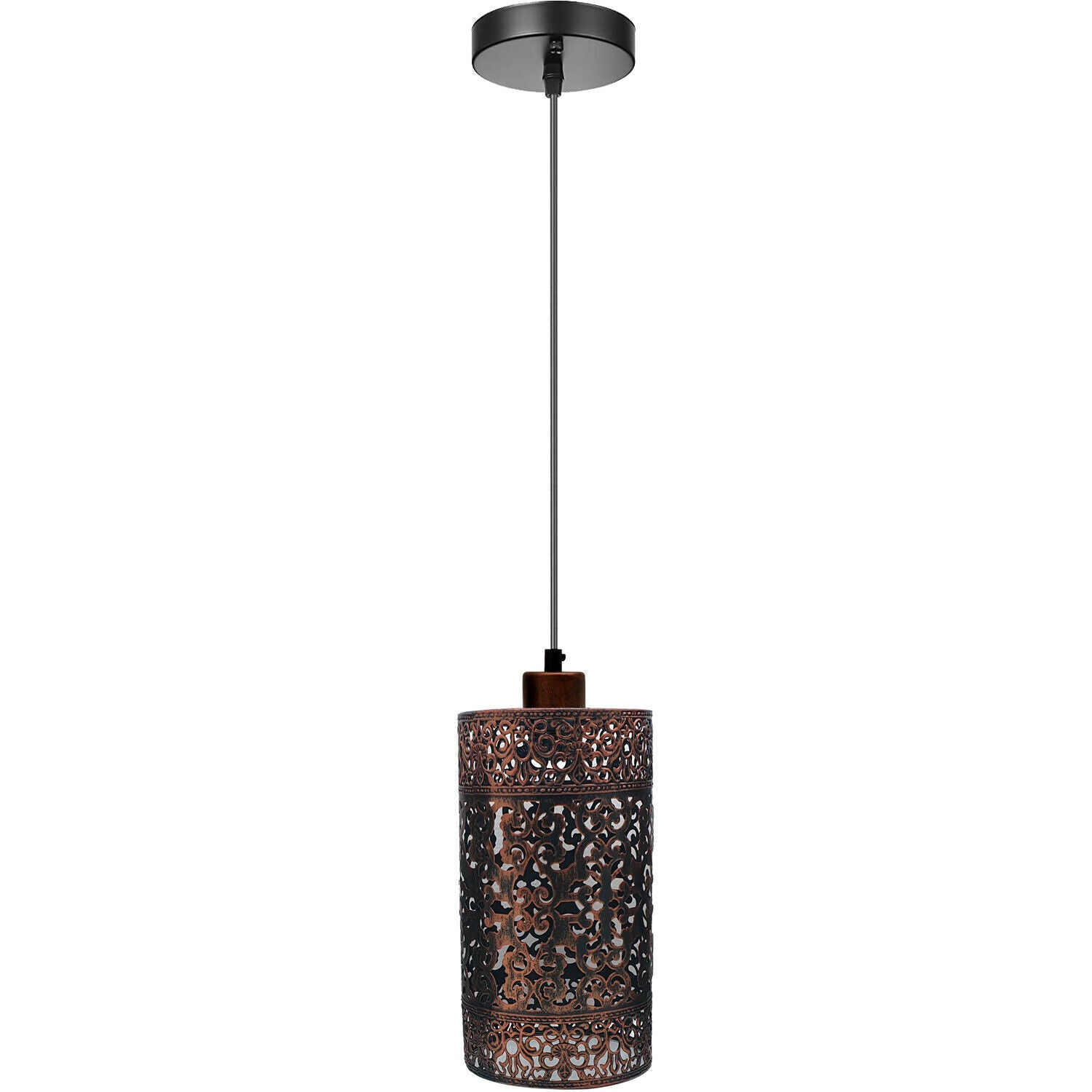 Modern Vintage Pendant lampshade ceiling light industrial style bulb guard cage~1977 - LEDSone UK Ltd