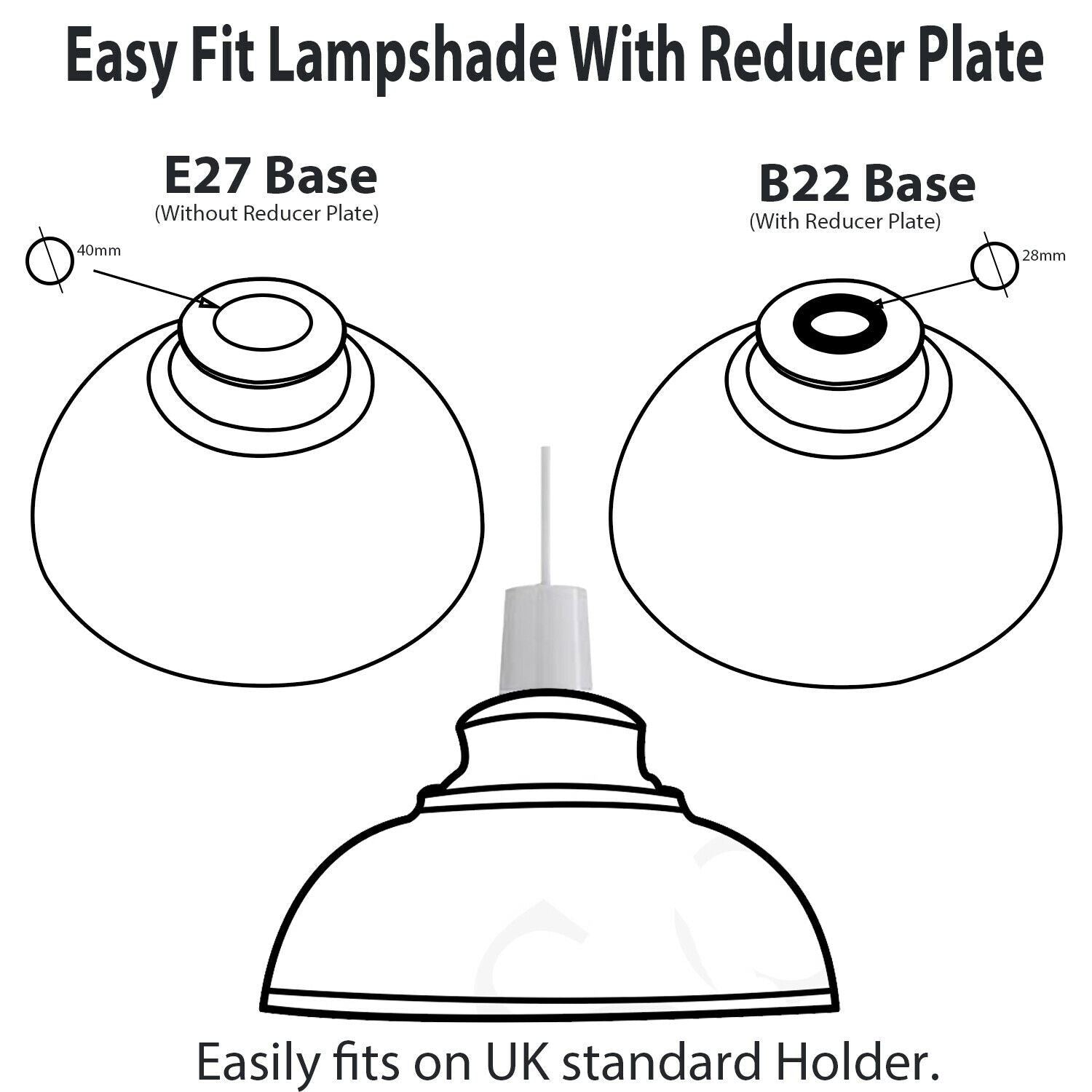 Easy fit pendant lampshade