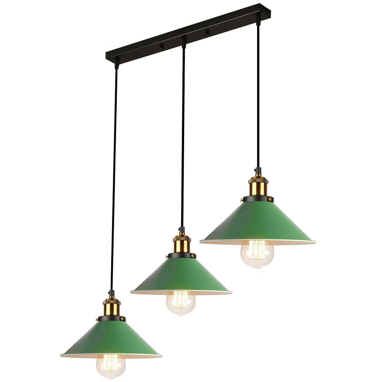  Pendant Light with 3 Heads Cone Style Chandelier