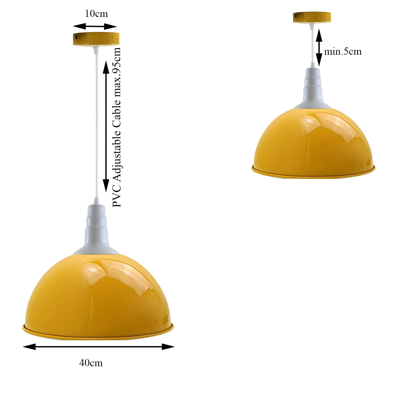 4 Pack Modern Vintage Industrial Retro Loft Metal Ceiling Lamp Shade Pendant Light~3573 - LEDSone UK Ltd