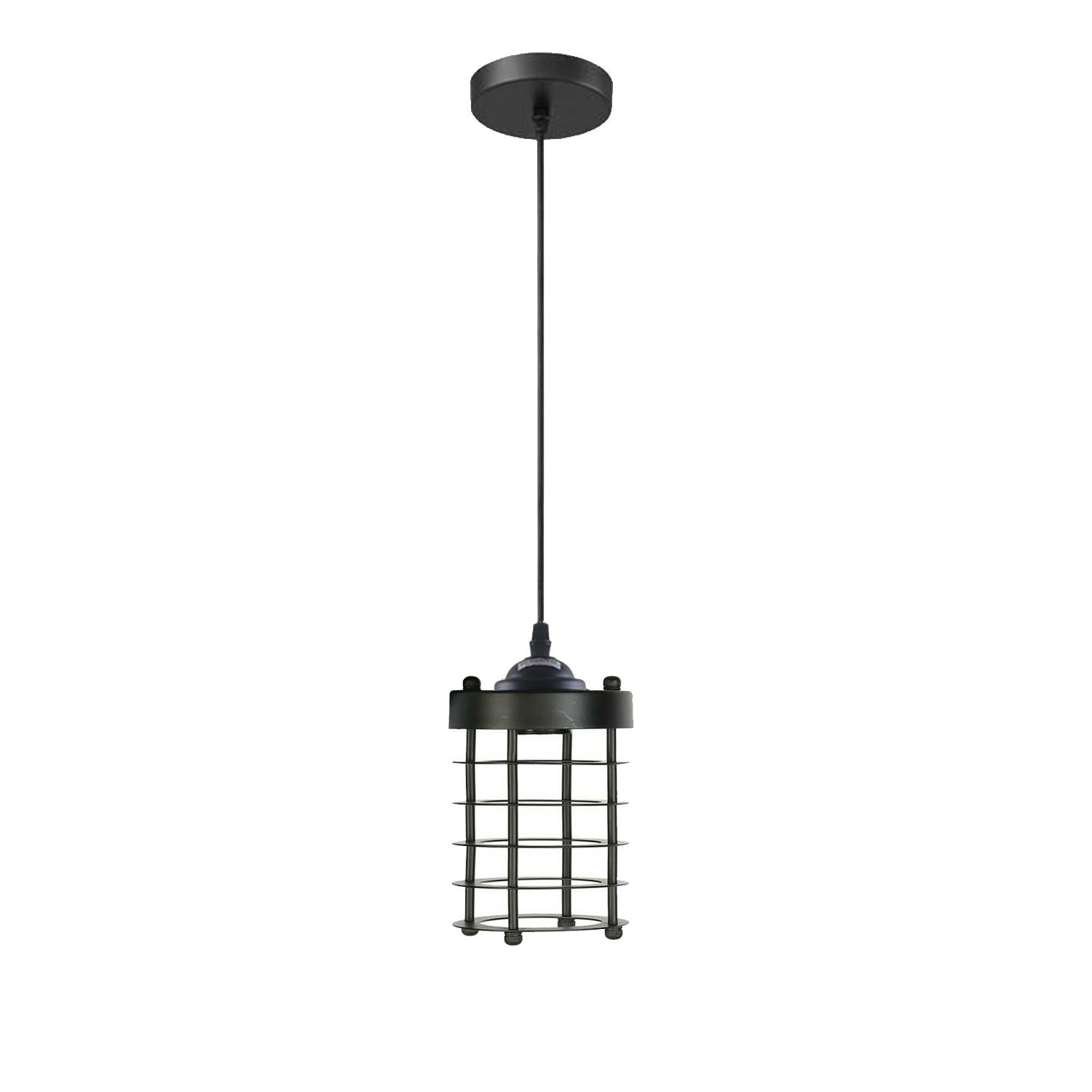 Industrial Vintage Pendant Light Retro Hanging Spiral Cage Mini~1442 - LEDSone UK Ltd