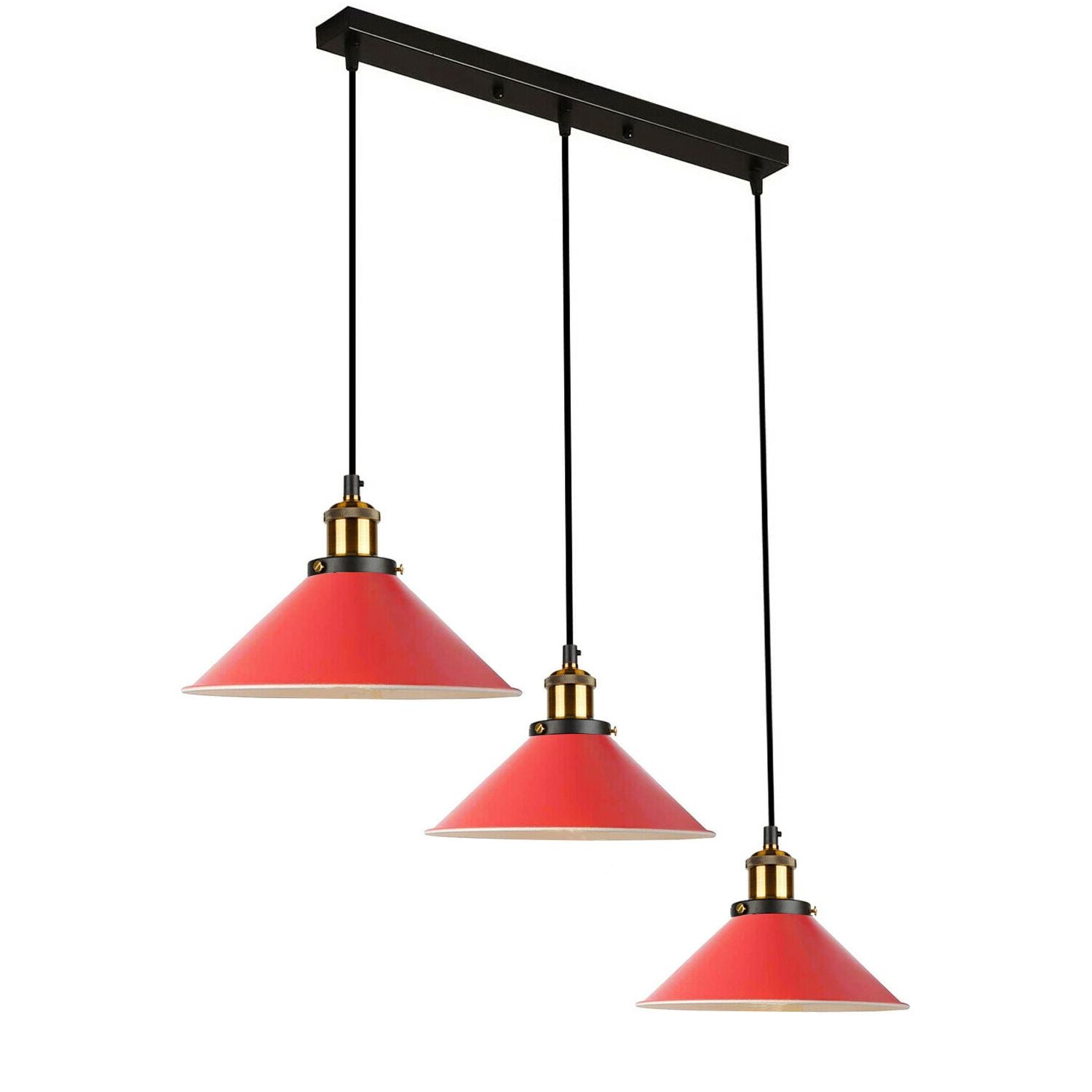  Pendant Light with 3 Heads Cone Style Chandelier image