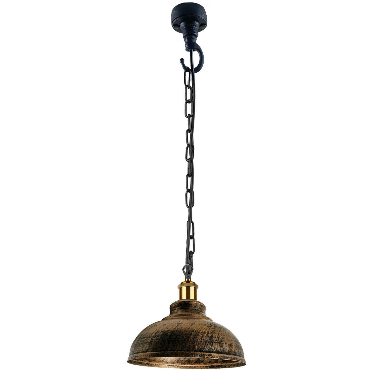 E27 Vintage Retro Industrial Loft Style Metal Conduit Chain Pendant Ceiling Light Lamp Kit~1253 - LEDSone UK Ltd