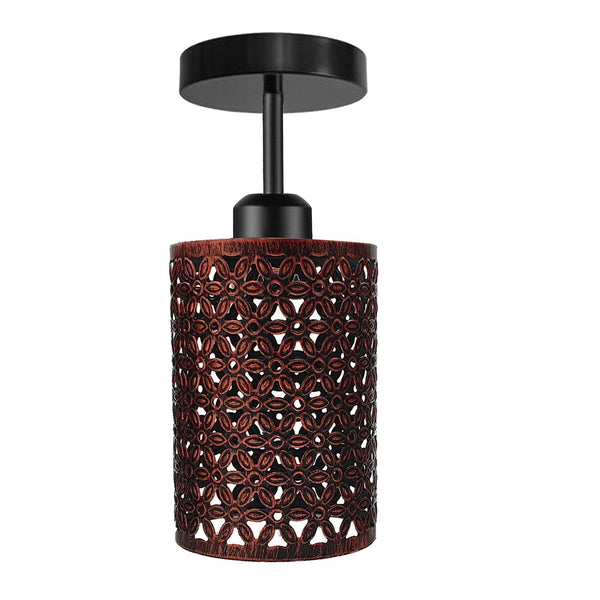 Kooiverlichting | Industriële plafondlampen ~1404 – Rustiek Rood / Met lamp
