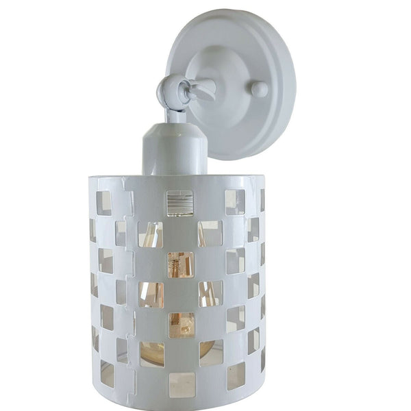 White Vintage Retro Wall Sconce Adjustable E27 Indoor Wall Light ~1231 – Pattern D / Without Bulb