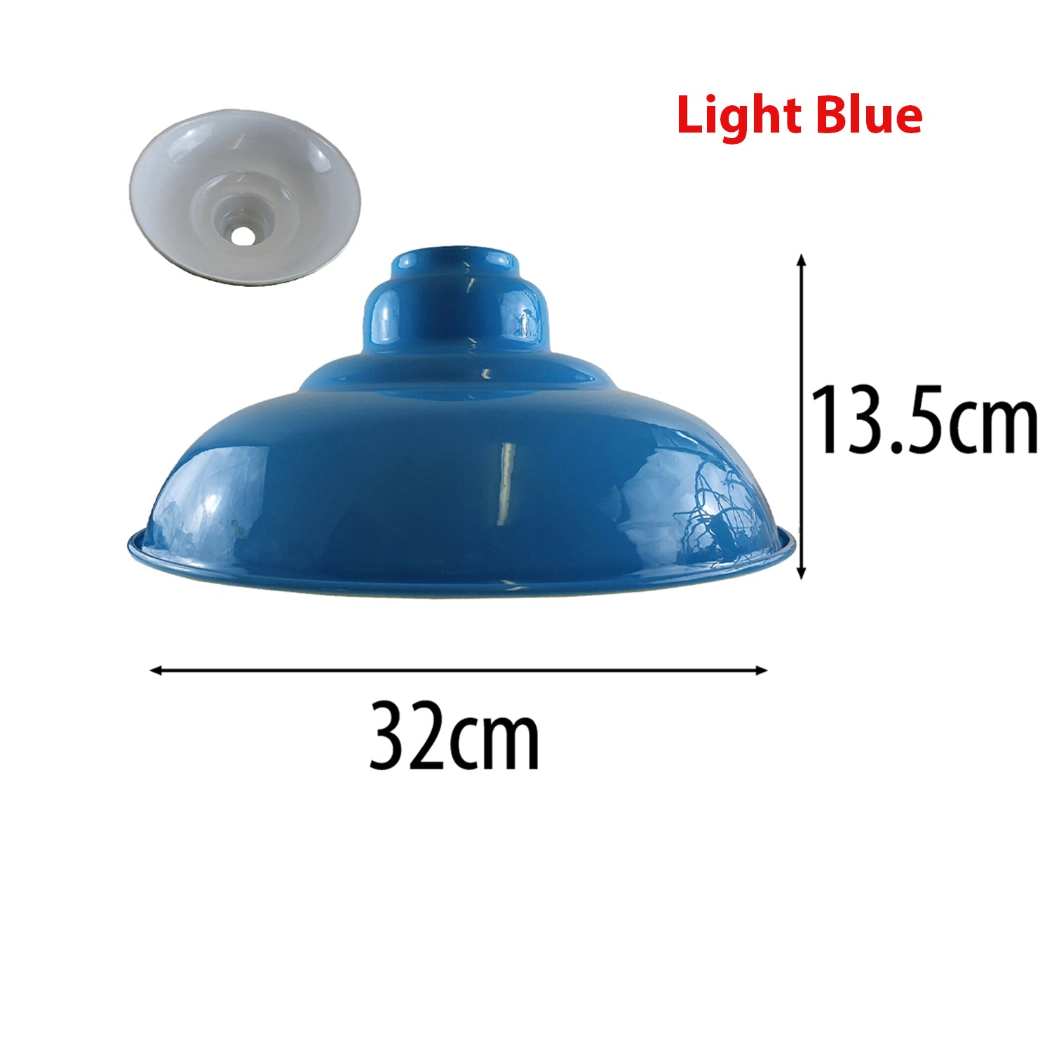 Light Blue Colour Gloss Modern Metal Indoor Home Light Lampshade~1087 - LEDSone UK Ltd