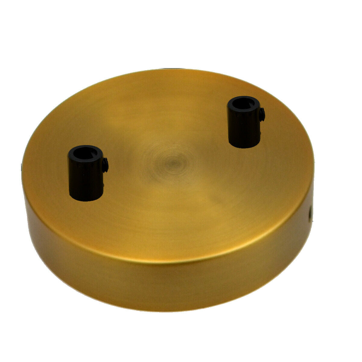 2 Outlet Yellow Brass Metal Ceiling Rose 120x25mm - Shop for LED lights - Transformers - Lampshades - Holders | LEDSone UK