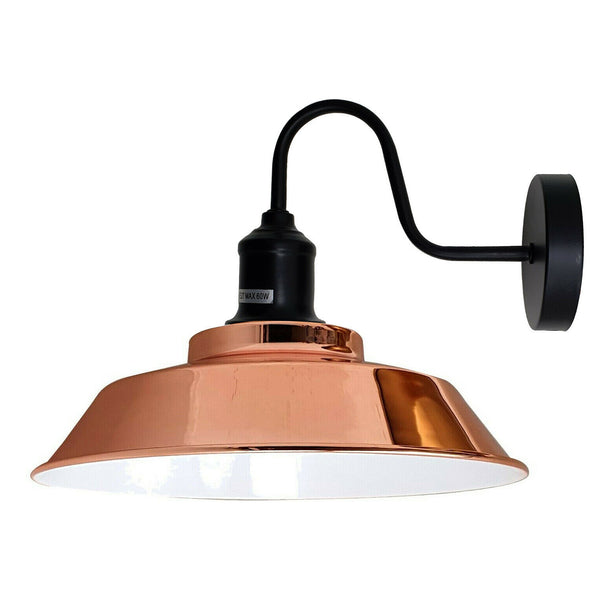 Metal Wall Lights Shade Indoor Retro Wall Sconce Lighting Wall Lamp~1979 – Rose Gold
