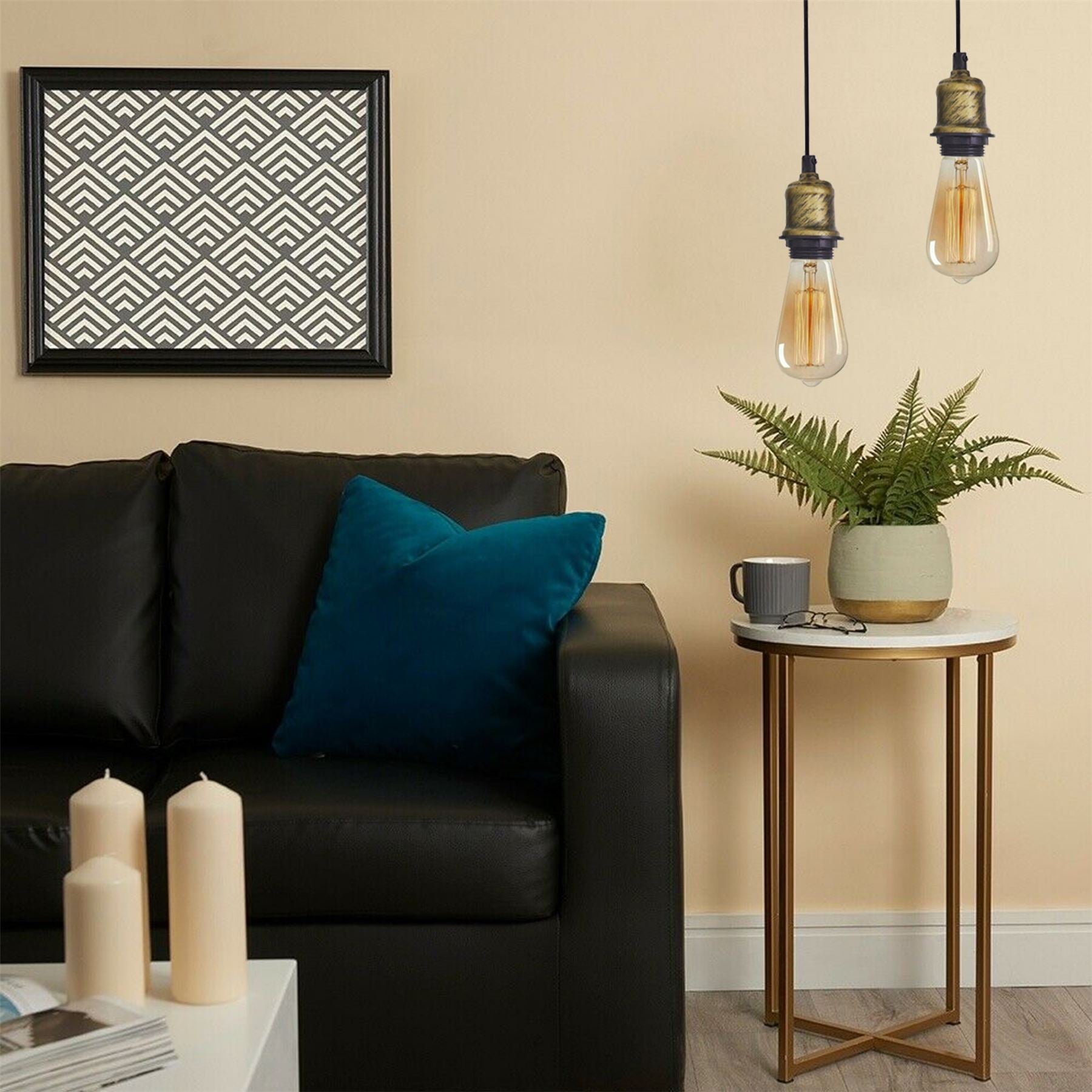Vintage Ceiling Light Holder E27 Pendant Cord Flex Hanging Lamp Bulb Fitting Kit~1289 - LEDSone UK Ltd