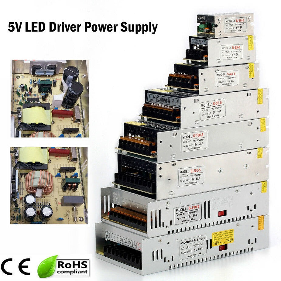 DC5V LED Driver Power Supply Transformer 240V IP20 for LED Strip, MR16, GU10 UK~3605 - LEDSone UK Ltd