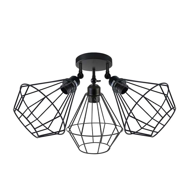 Open cage store light fixture