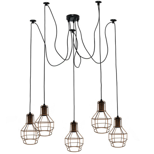 hanging spider light fixture 