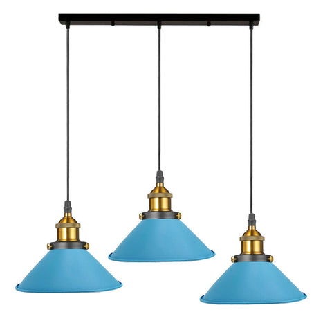 Industrial Pendant Light with 3 Heads Cone Style Chandelier ~1301