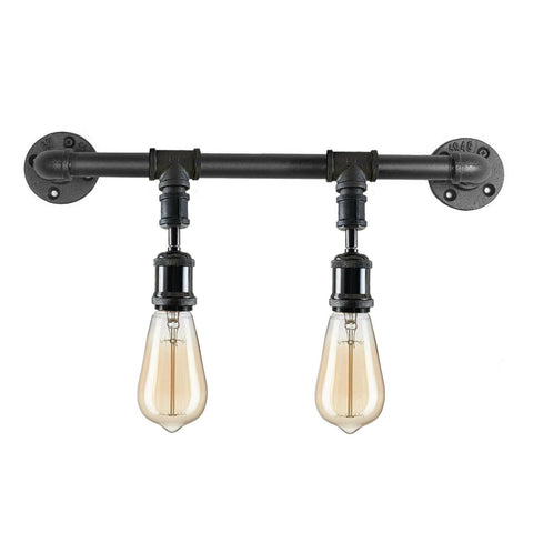 Vintage industriële pijplamp, rustieke wandlamp, steampunk metalen wandlamp, kits~1243