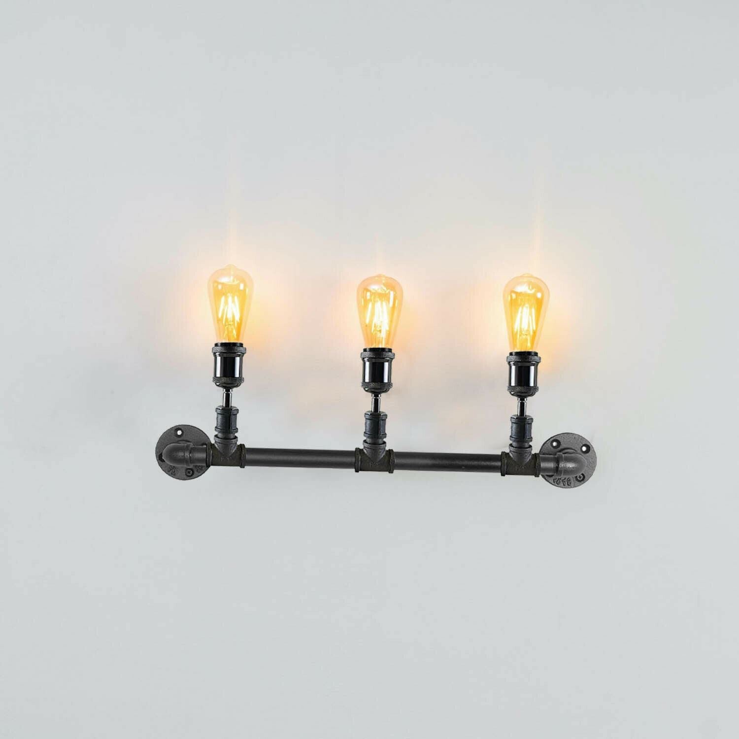 Vintage Industrial Pipe Light Rustic Wall Steampunk Metal Wall Light kits~1243 - LEDSone UK Ltd