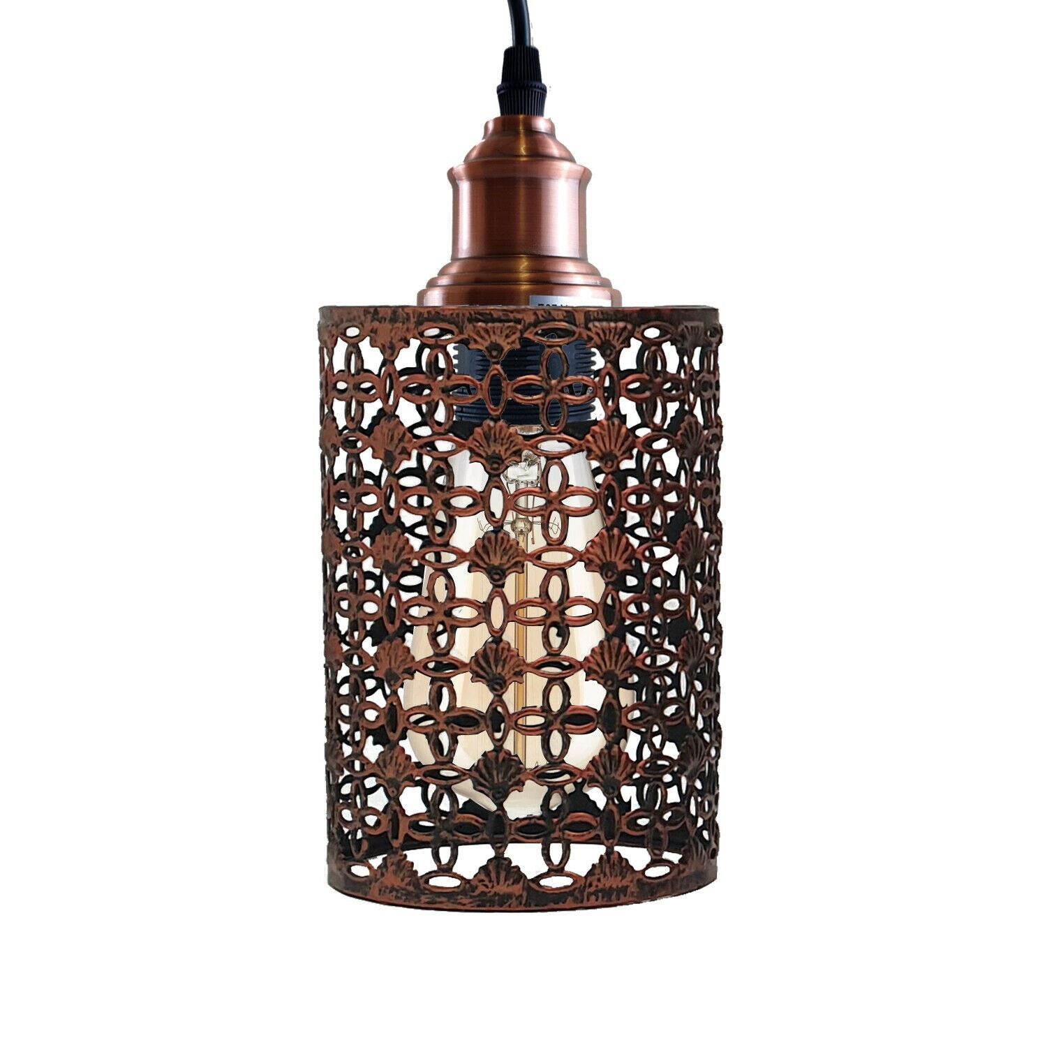 Modern Metal Cage Ceiling Lamp Shade Pendant Light with 95cm Adjustable Cable