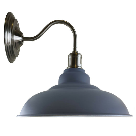 Grey colour Modern Industrial Indoor Wall Light Fitting Painted Metal Lounge Lamp~1663