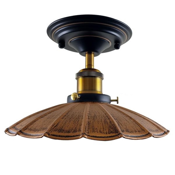Retro minimalistische plafondlamp voor binnen in de keuken ~1230 – Geborsteld koper / Zonder lamp