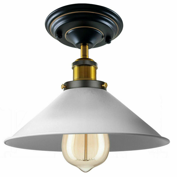 Plafondlamp E27 Binnenverlichting Kap ~1227 – Wit / Met lamp