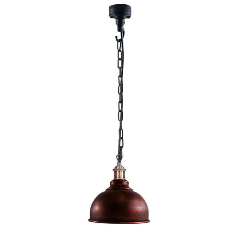 Industrial Vintage Ceiling Light Rustic Red Metal Conduit Retro Pendant Lamp~1258