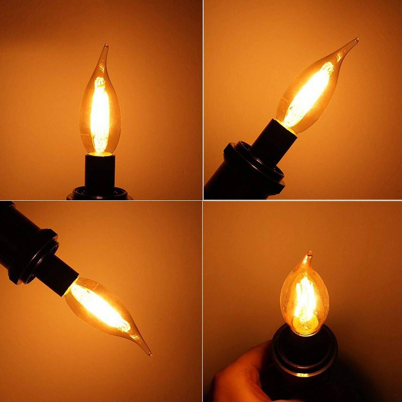 Vintage Retro C35 Candle Light Bulb Edison Filament Style 60W Candle Lamp~1224 - LEDSone UK Ltd