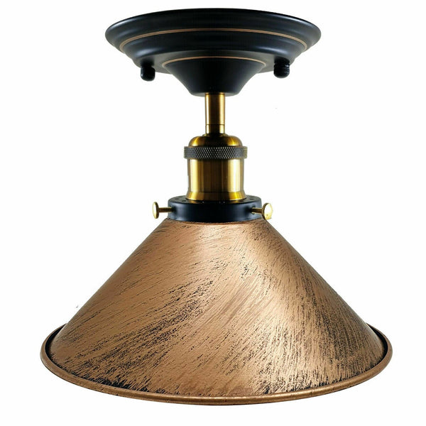 Vintage hanglamp | Plafondlamp Metaal UK~1229 – Zonder lamp / Geborsteld koper