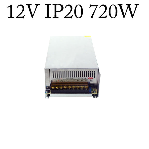 Industrial 12V DC Switching Power Supply Enclosed Universal Transformer~4087 – 720W