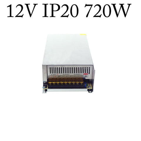 AC 100/240V to DC12V 12W -720W Transformer Heavy Duty Regulated Power Supply Driver ~4087