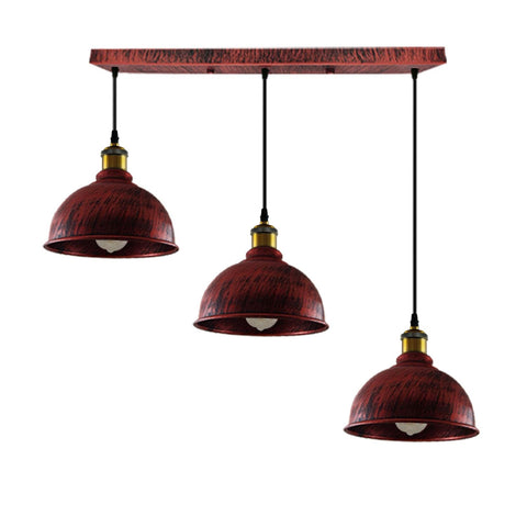 Vintage Industrial Brushed Copper Indoor Hanging Adjustable Pendant Light Metal Mug Cage Ceiling Chandelier~3386
