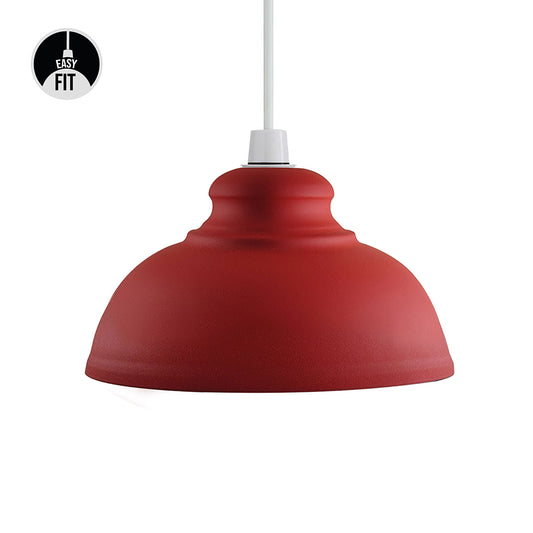 Red Retro Style Metal Easy Fit Ceiling Pendant Light Shade