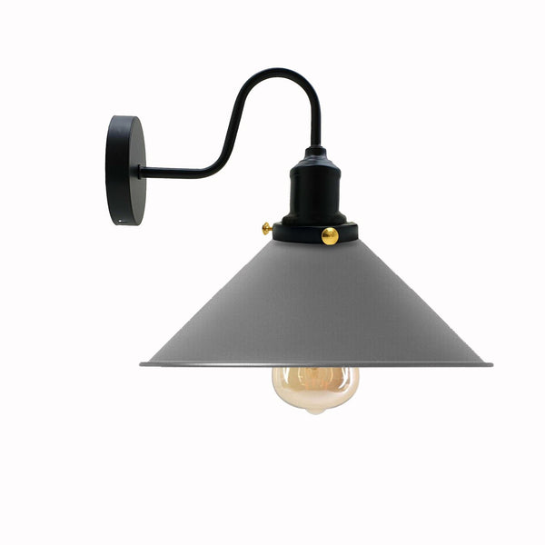 Industrial Wall Lights Indoor Swan Neck Indoor Sconce Meta  ~3391 – Grey / No