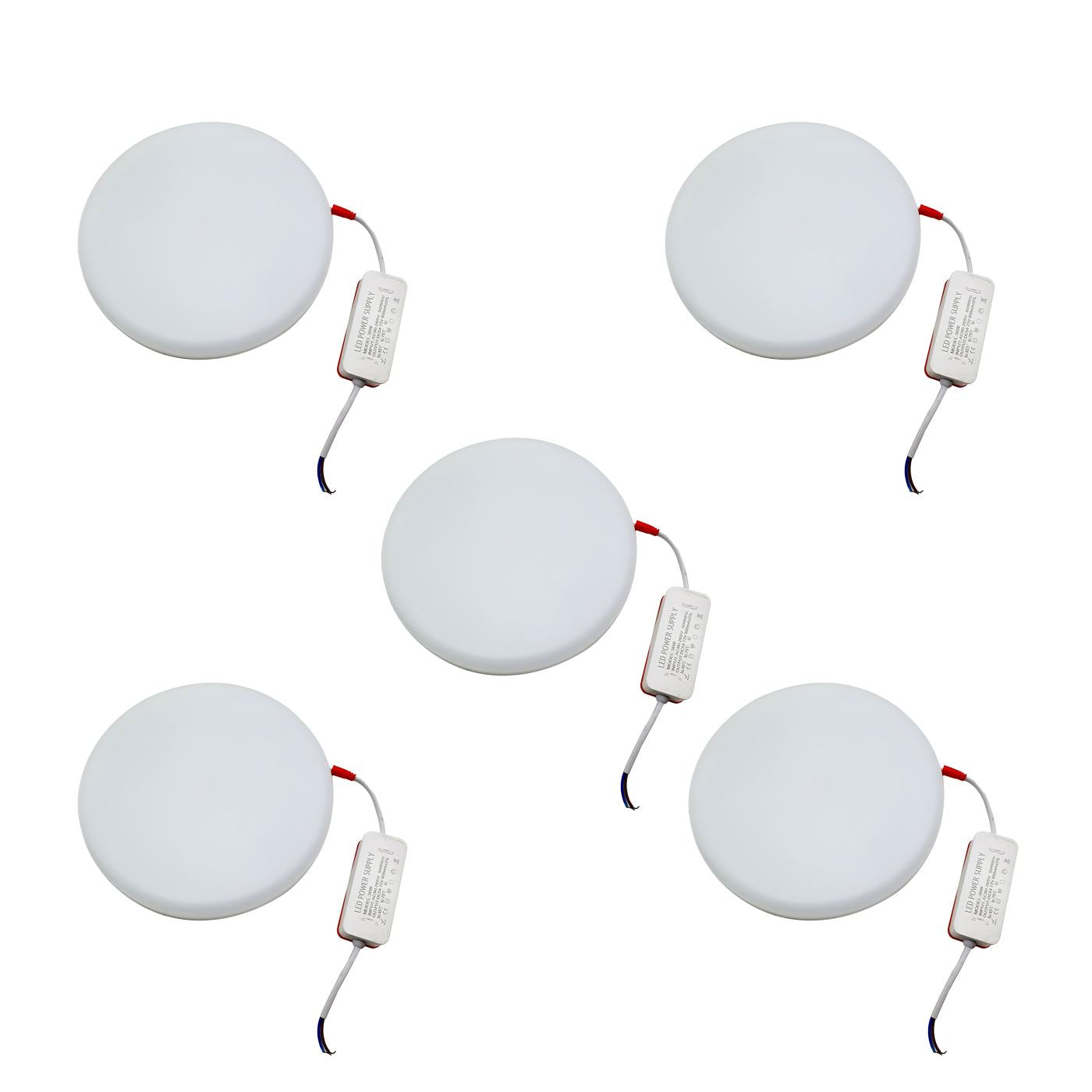 Modern LED Round Recessed Ultra slim Ceiling Flat Panel down Light Cool White Indoor Light~1295 - LEDSone UK Ltd