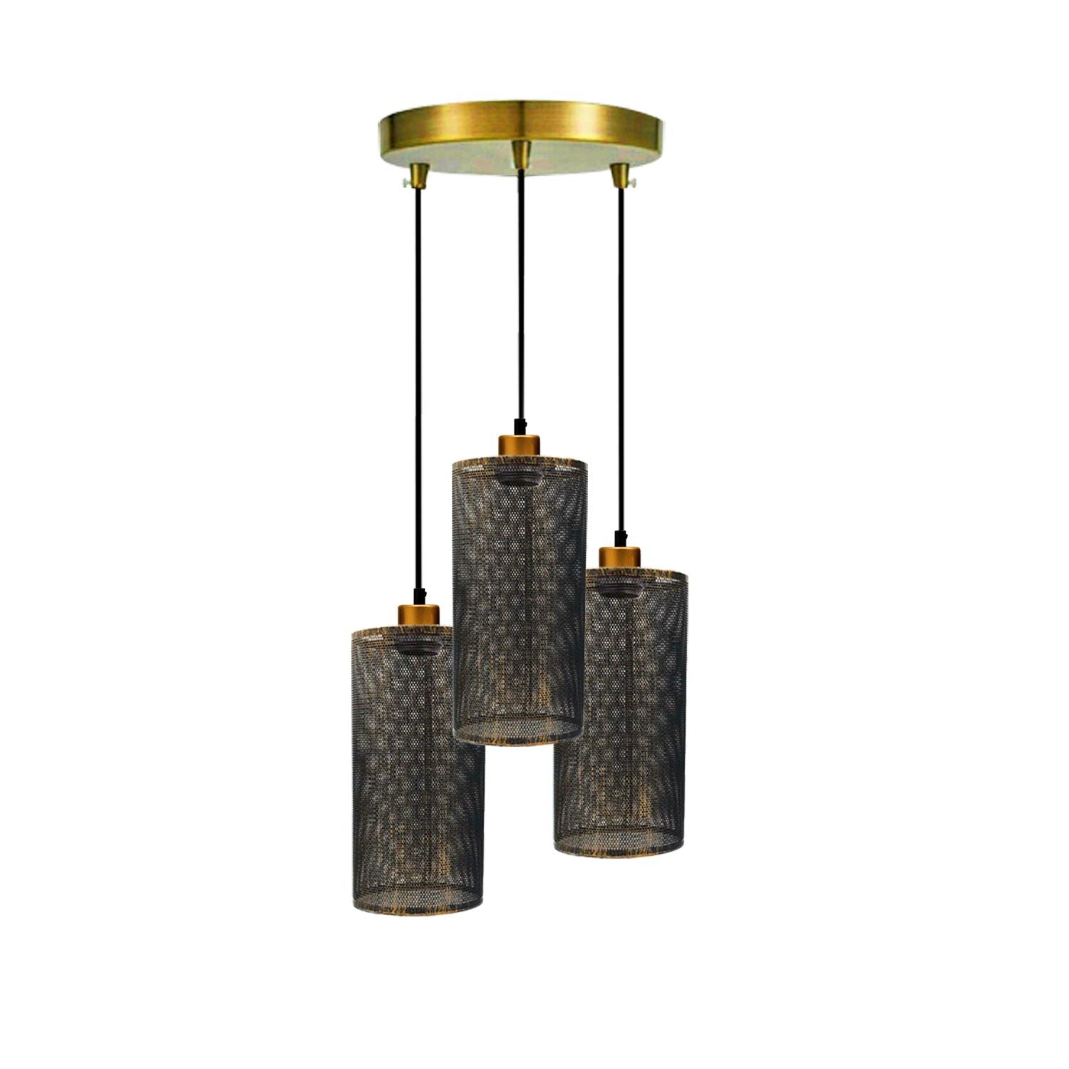 Ceiling Rose 3 Way Hanging Pendant Lamp Shade Light Fitting Lighting Kit UK~1188 - LEDSone UK Ltd