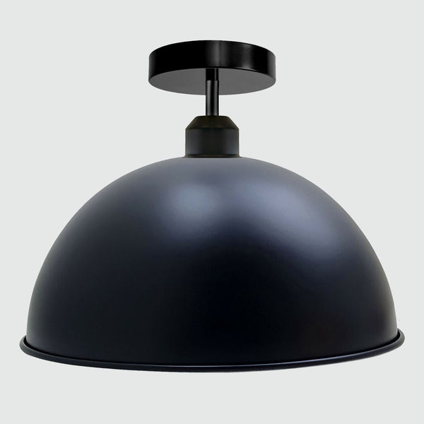 Industriële vintage koepelvormige lampenkappen ~3394 – Zwart / Nee