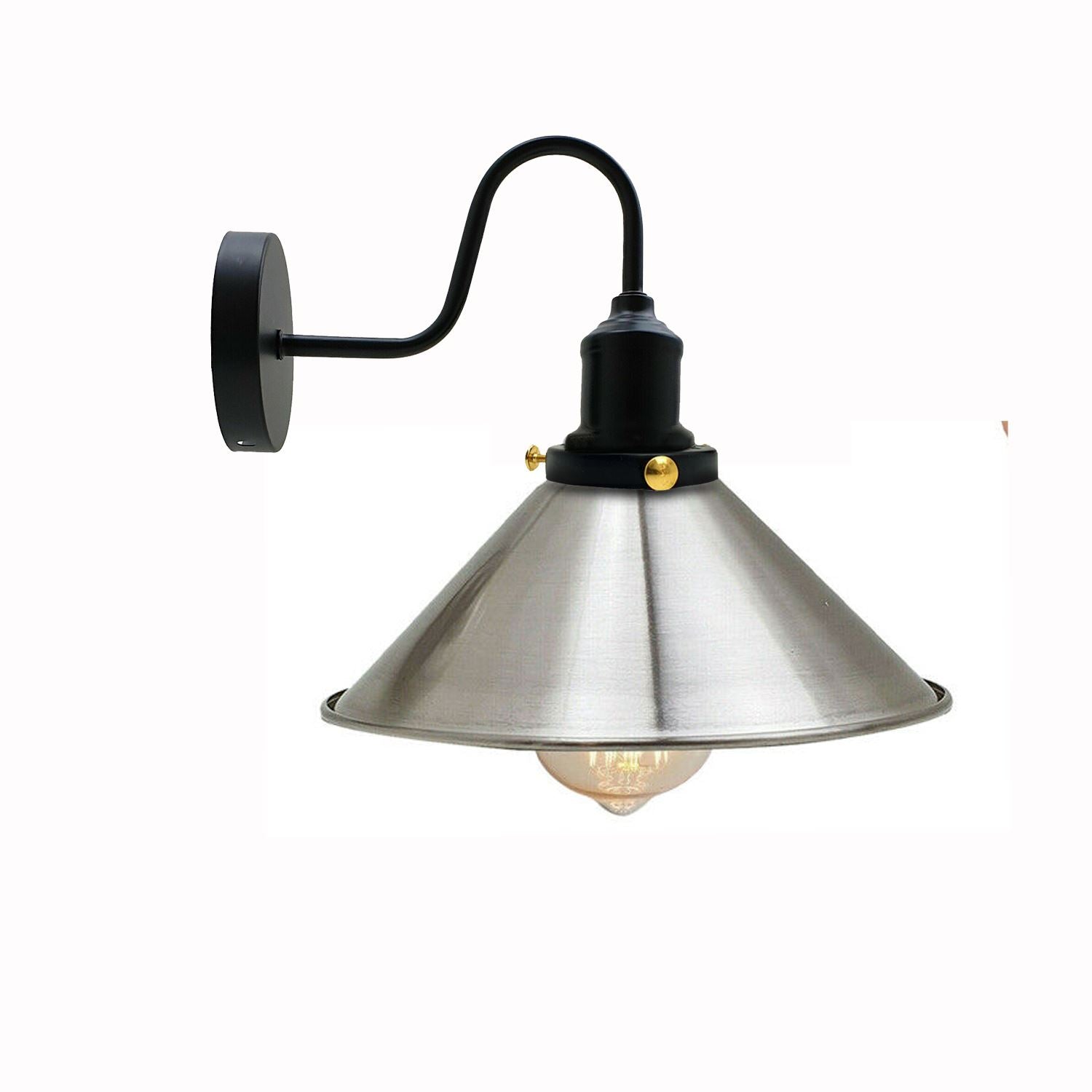 Vintage Industrial Metal Cone Shade Lighting Indoor Wall Sconce Light Fittings~3389 - LEDSone UK Ltd