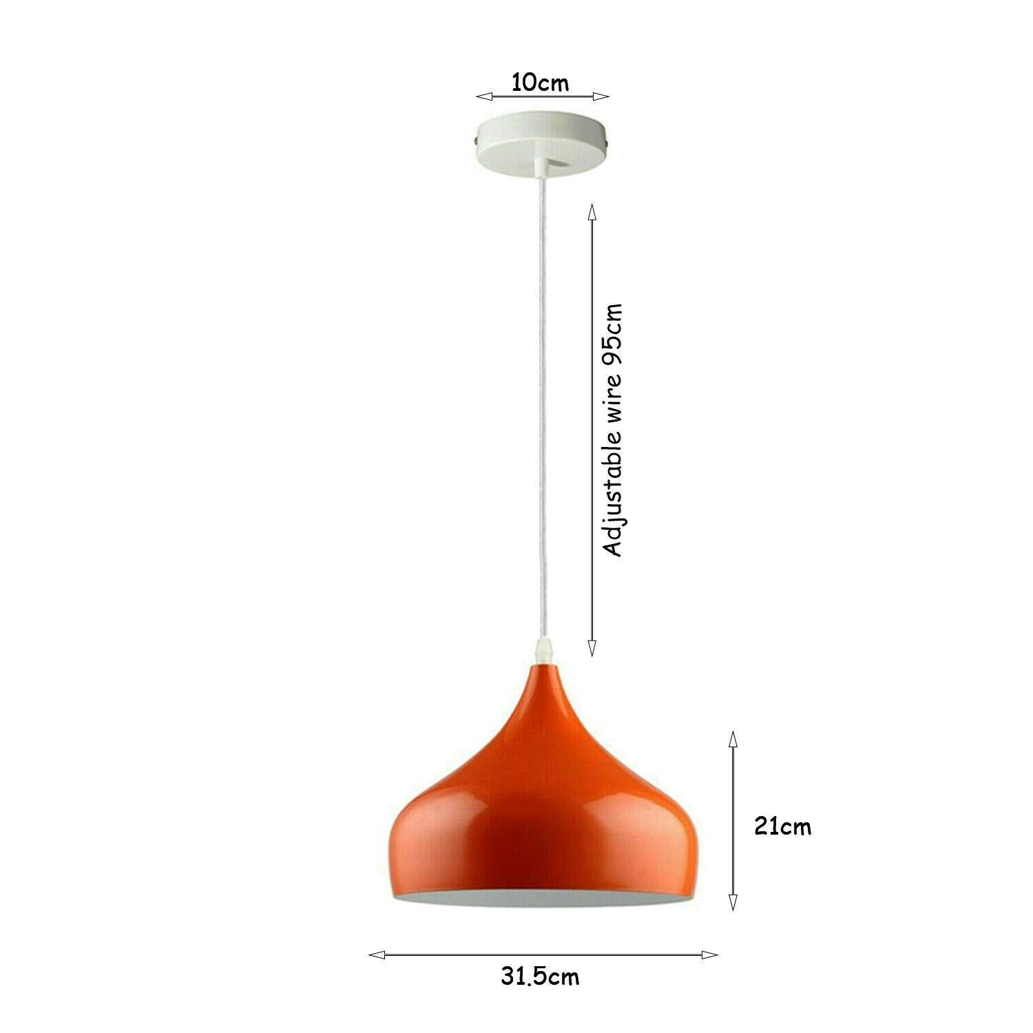 Modern Vintage Industrial E27 Retro Orange Ceiling Wall Lamp Shade Pendant Light~3944 - LEDSone UK Ltd